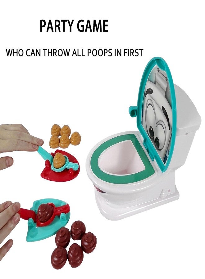 VIPAMZ Poop Toy Shoot Game - Funny Poop Toys for Kids & Adults, Skill Building Toilet Game, Ages 4+, Includes 12 Soft Poops, 2 Launchers - Image 4